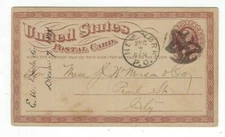 1874 UX3 Postal Card, New York, Fancy Star in Circle NYFM Killer
