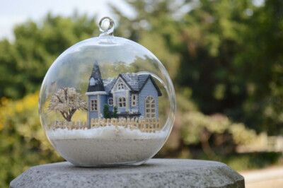 DIY  Miniature Dollhouse in Mini Glass Ball,  (B-004), 