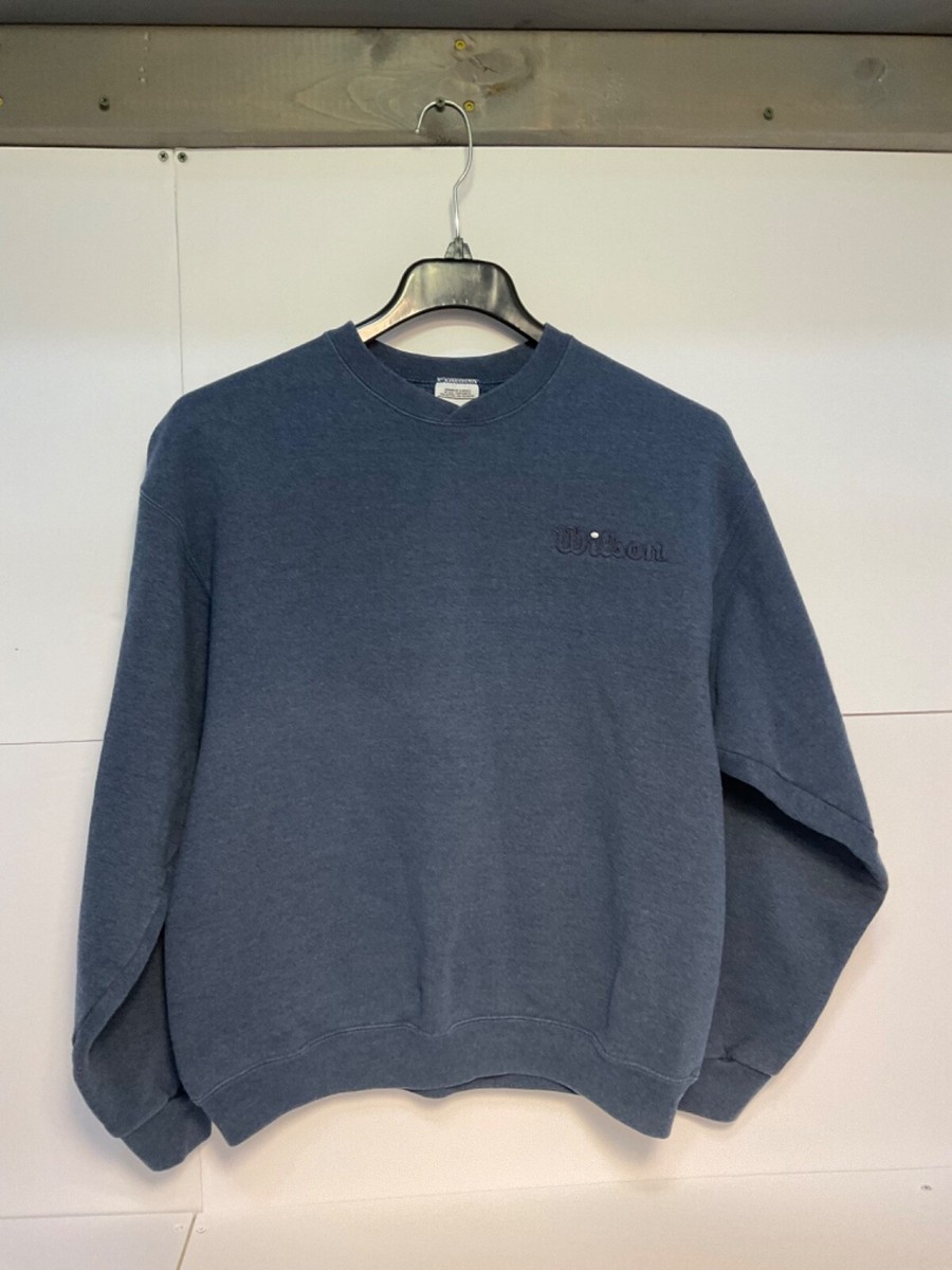 Vintage 90’s Wilson Crew Neck Sweatshirt Mens Size L Blue Pullover Sweater