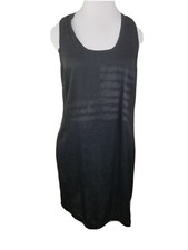 WILLIAM RAST TARGET WOMEN dress Black AMERICAN FLAG PRINT Medium Mini Light