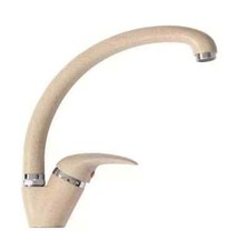 MISCELATORE RUBINETTO SABBIA BEIGE LAVELLO CUCINA CANNA ALTA CON FLESSIBILI