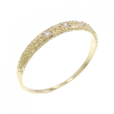 Authentic K18YG 3 Stone Diamond Ring 0.03CT  #270-003-880-9740