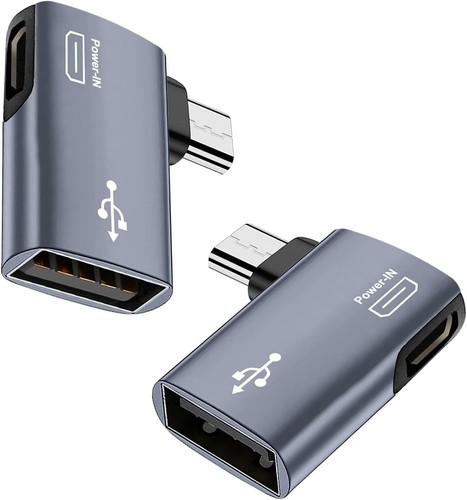 Für Amazon Firestick 4K - silber OTG Adapter linker oder rechter Winkel Micro-USB-Anschluss - Bild 12 von 12