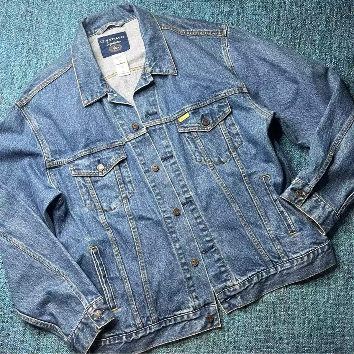 Mens xl levi denim jacket sales