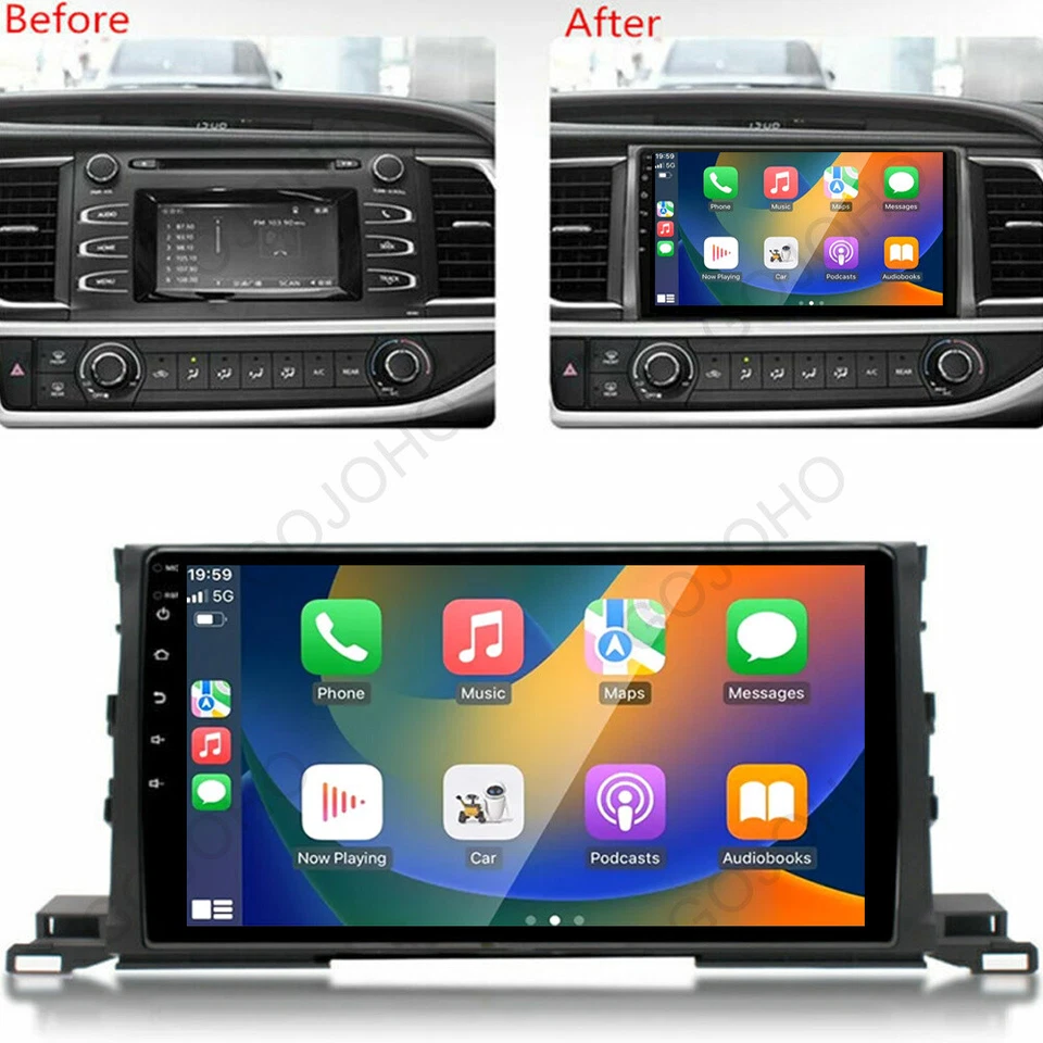 10" Android 13 Car Stereo Radio Wifi For Toyota Highlander 2014-2018 SWC Carplay - Image 4 of 4