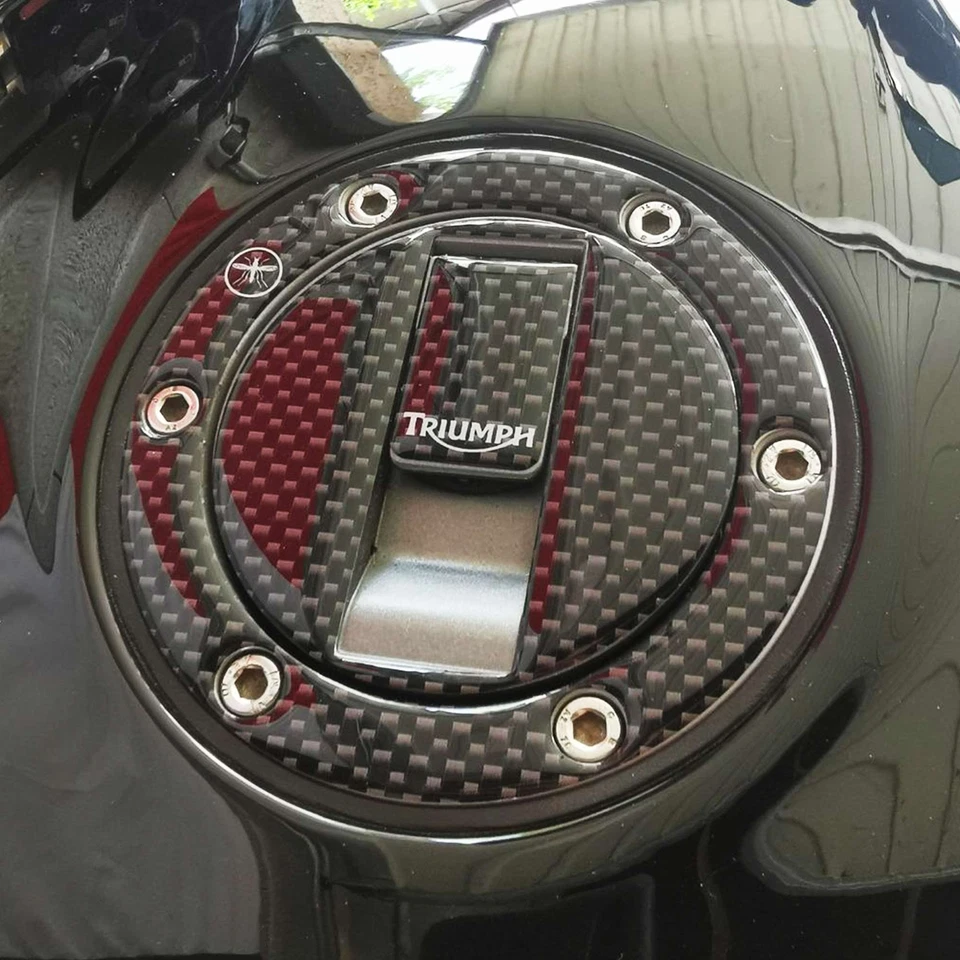 Protection Rayures Bouchon Du Réservoir triumph Adhésifs Résine 3D Carbone pour