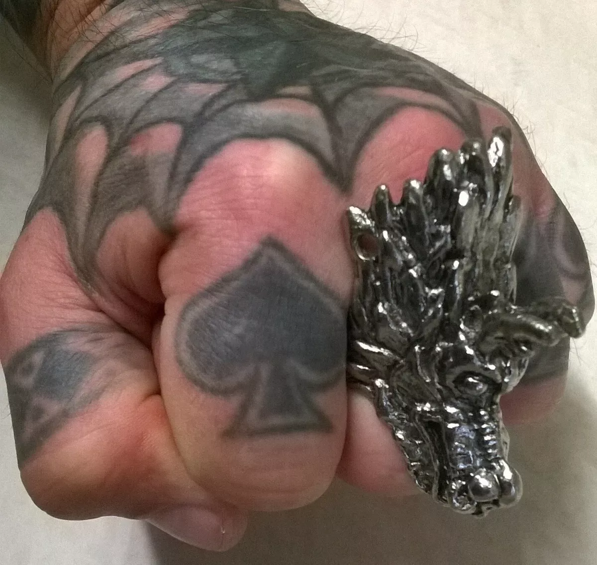 Hells Angels Biker ring Super Size DRAGON 64g