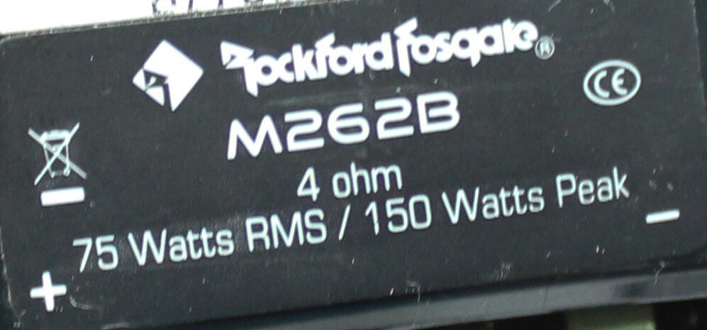 PAIR ROCKFORD FOSGATE M262B PUNCH MARINE BOAT 2 WAY COAXIAL SPEAKERS 5.25" 4 OHM