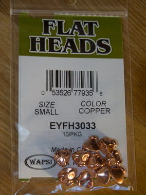 Wapsi Flat Heads, Copper, Size Small - 10 per pack!