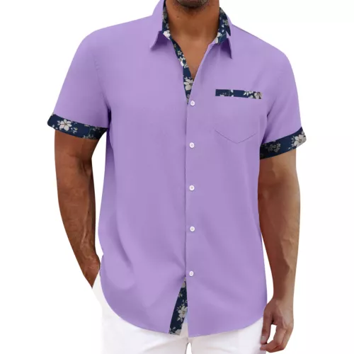 Camisa hawaiana para hombre vintage con botones camisas de boliche manga corta tops - Imagen 35 de 51