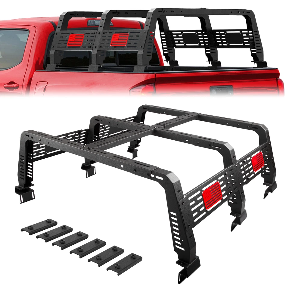 Off-Road Roof Rack / Bed Rack Cargo Luggage Carrier For 2009-2018 Dodge Ram 1500 Foto 3 de 4