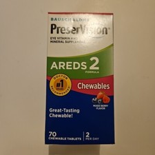 PreserVision Areds 2 Formula Eye Vitamin  Mineral 70 Chewable Exp 2027 