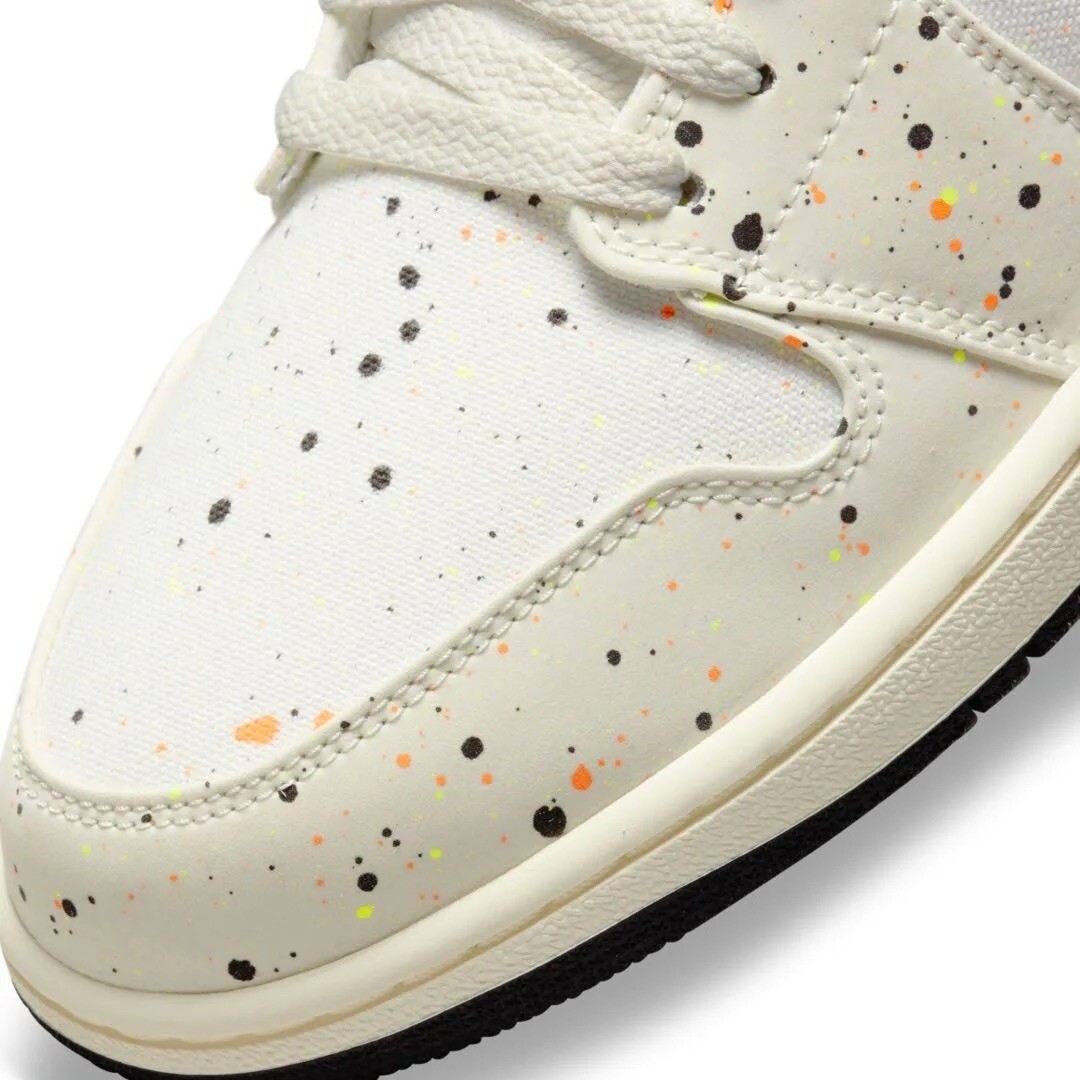 Size 13 - Air Jordan 1 Low Brushstroke Swoosh - Paint