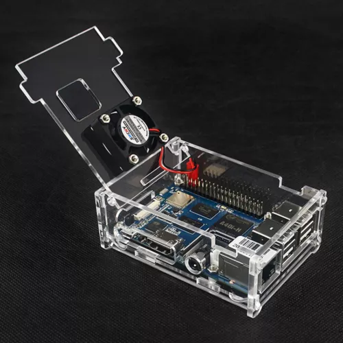 for Banana Pi BPI M2 Berry Case with Cooling Fan Temperature Reduction Box
