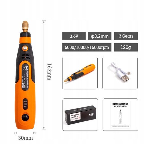 46Tlg Mini Dremel Multifunktionswerkzeug USB Akku für Mehrzweck Drehwerkzeug DHL - Bild 13 von 15