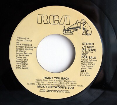 MICK FLEETWOOD'S ZOO Rock PROMO 45rpm I Want You Back Mono b/w