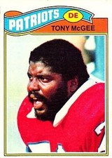 Tony Mcgee 1977 Topps #378 New England Patriots