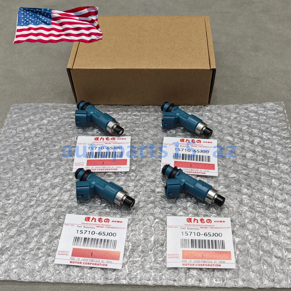 New 4PCS Fuel Injectors For Suzuki SX4 2.0L-L4 2007-2009 15710-65J00 FJ1053 USA Foto 3 de 4