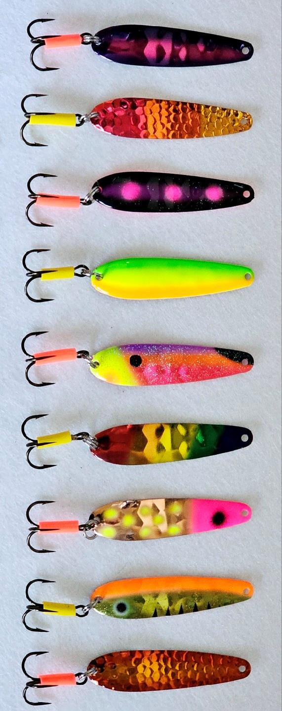 (Lot of 17) Kingfisher Proeye Painted Trolling Spoons Size 00 2-3/8" 1/8oz - Image 6