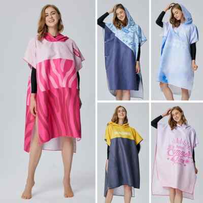 Microfiber Swimming Changing Robe with Hood Quick-drying - Main Image
