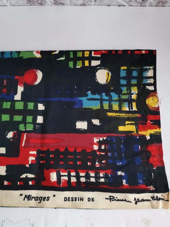 tissus Vintage Romanex de Boussac Pierre Jean Clair Mirage 188 x 60 / 38 x 60 - Photo 2/4