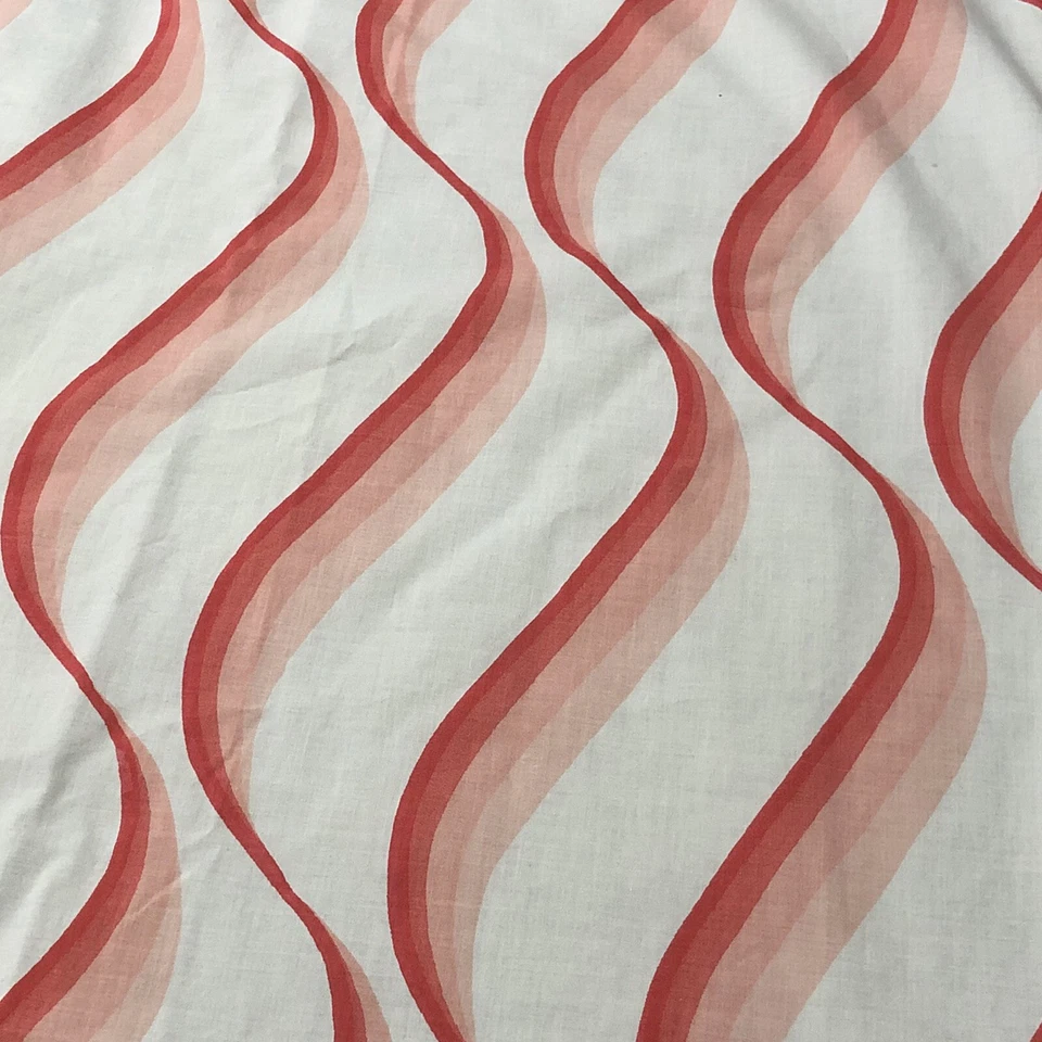 Винтажный ретро плоский лист розовый персик волнистые линии 94 X 80" - Изображение 4 из 4