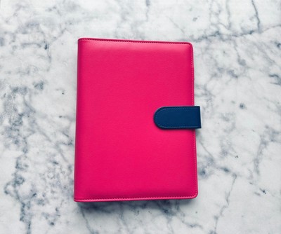 A5 PU Leather Binder, 6-Ring Planner Cover With Custom Colors.