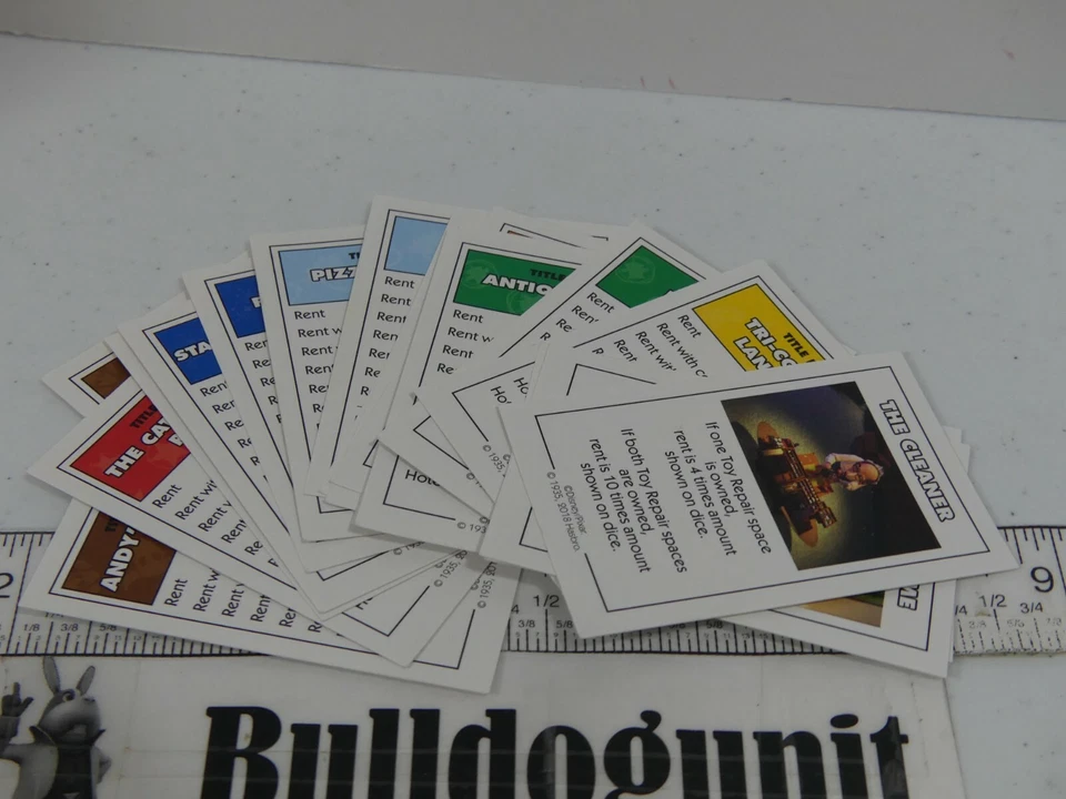 Juego de mesa Monopoly Toy Story 2018 repuesto las 18 cartas de escritura solo piezas Foto 2 de 3