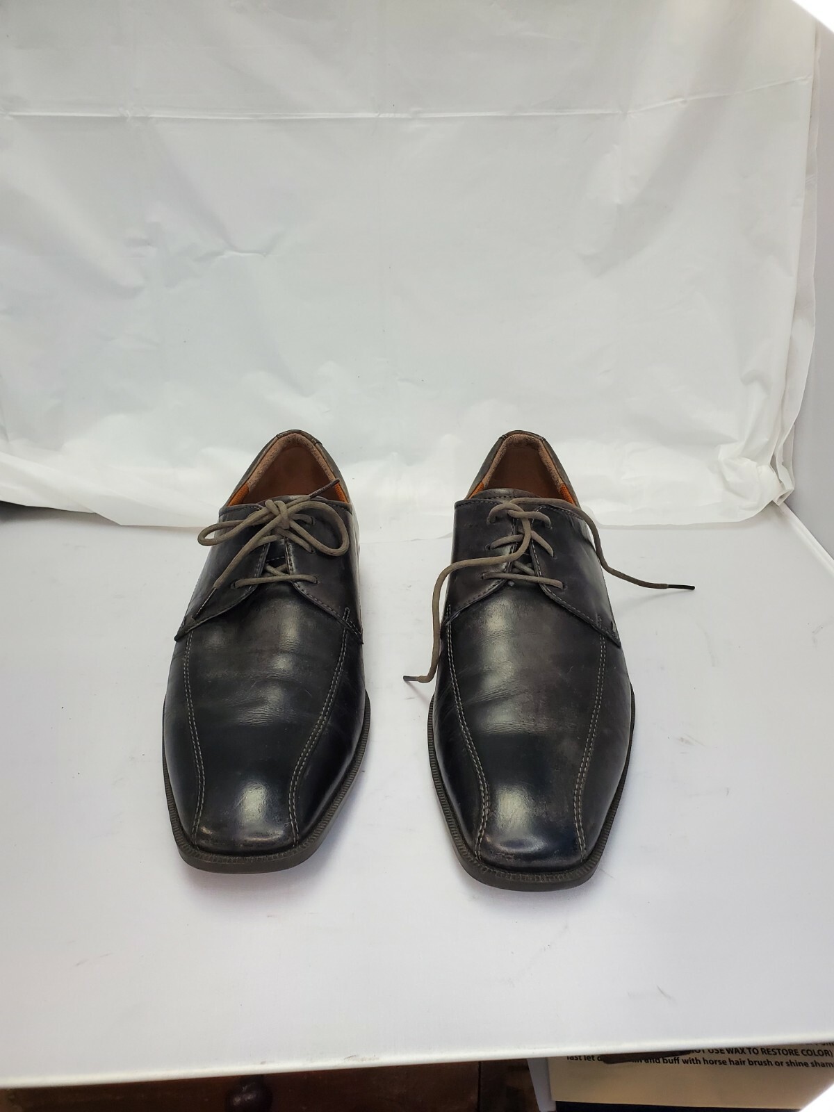 SAOLA Scarpe eleganti Oxford stringate ECCO da uomo in pelle nera con punta antistress US 9 EUR 43