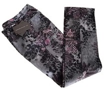 St. John Sport By Marie Gray Pants-Stretch Satin Velvet-Multi-Sz 2/US 4-NWT VTG