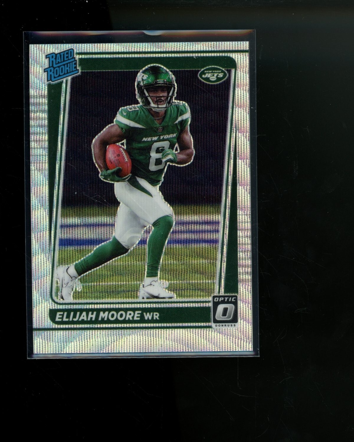 2021 Panini Donruss Optic Wave Prizm Rated Rookie #216 Elijah Moore #d 26/299 RC