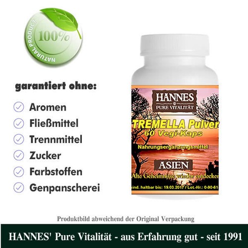 Tremella Pilz 60 Vegi-Kaps - Beste HANNES' Qualität