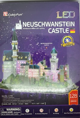 Neuschwanstein Castle LED Puzzle *Complex 128 pcs *Unused * 17.1'' x 8.4'' x 14.9''