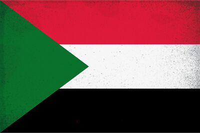 Blechschild 18x12 Sudan Flag of Sudan Vintage Wand Deko Bar Kneipe Sammler Gesch