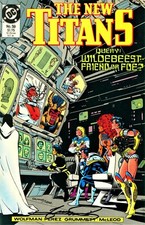 THE NEW TITANS #59 NIGHTWING SIGNED BY ARTIST GEORGE PEREZ