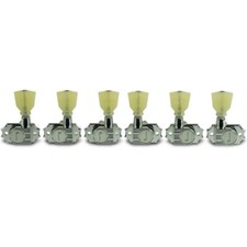 KLUSON REVOLUTION Pearl No collar TUNERS 3 3 Chrome fit Gibson 11/32" KRGNC-3-CP