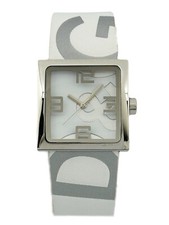 D&G Dolce & Gabbana DW0036 Ladies Andy White Dial White Leather Strap Watch