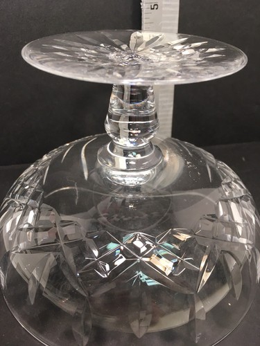 WATERFORD LEADED CRYSTAL CANDY DISH 6" Diameter Stemmed Nuts Fruit EUC - Picture 2 of 6