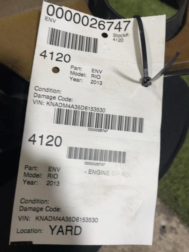 ✅ Cubierta del motor KIA RIO 2013 OEM Foto 4 de 4