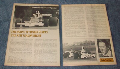 1975 Argentine Grand Prix Vintage Race Highlights Article Emerson Fittipaldi 