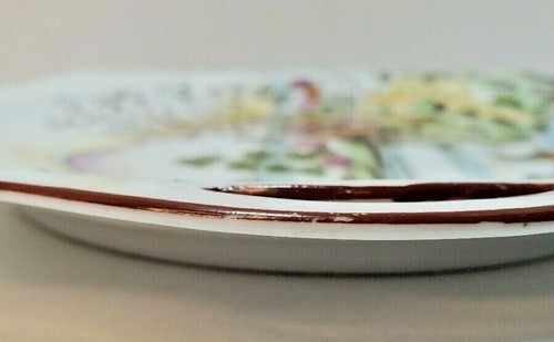 "Antiguo Plato Decorativo de Porcelana de Colección Pared Asiático Japonés 10 1/4"" por 9 1/2" - Imagen 7 de 12