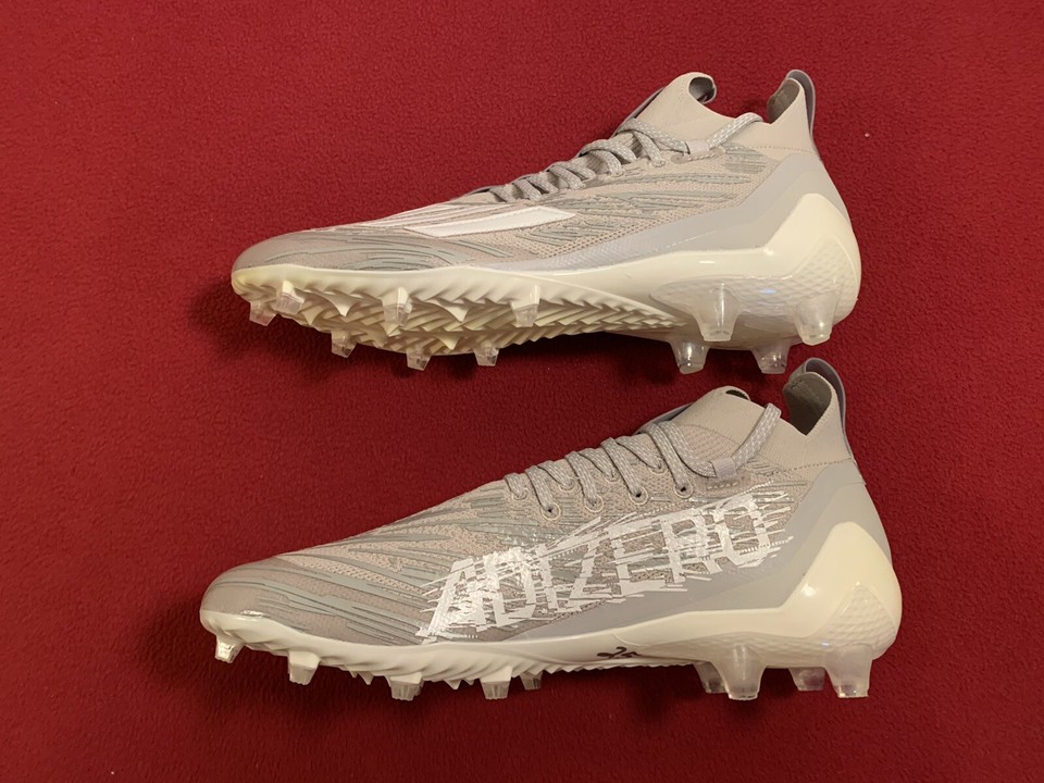 Adidas Adizero Primeknit Football Cleats Gray White GV9633 Size 12 NEW