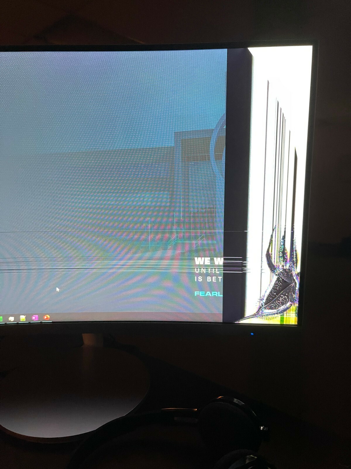 samsung curved monitor Cracked LCD Model c27f591fdn eBay