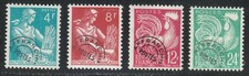 France 1954 MNH Mi 991-994 Sc 707-710 Fram woman & Gaulic Cock . Precanceled **