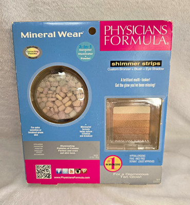 Physicians Formula Mineral Wear Correcting Pebbles + Shimmer Strips, Miami New