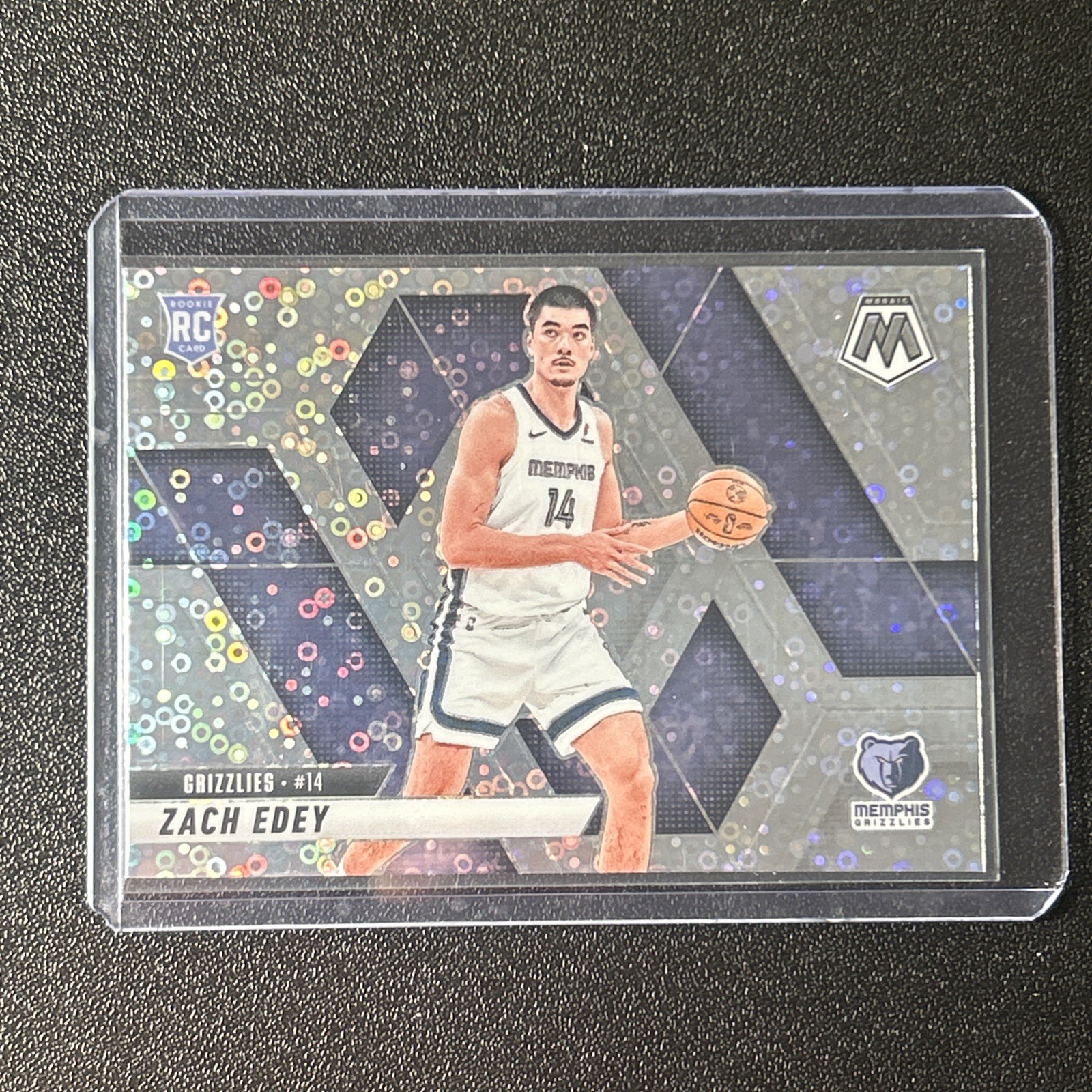 Zach Edey 2024-25 Panini Mosaic Fast Break Rookie Variation Disco RC #248