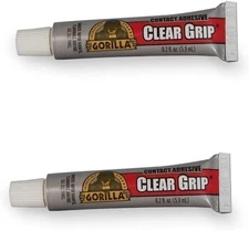 Gorilla Clear Grip Contact Adhesive Minis, Waterproof, Four .2 ounce Tubes,...
