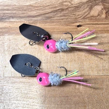 Micro Bladed Crappie Jigs BFS 1/8 oz. 3 Color Options 2 Pack Hand Tied