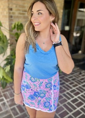 Lilly Pulitzer NWT Michelina Mini Skort Conch Shell Pink Rumor Has