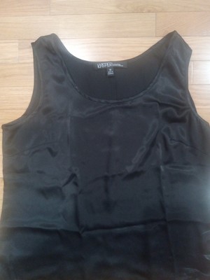 KASPER Women's 100% Polyester  Lightweight Tank Top Sequined Solid Black Plus Si